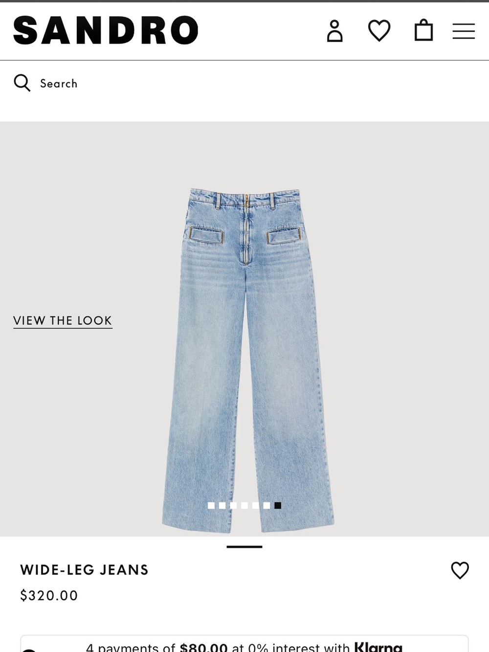 Sandro High-waisted Wide-Leg Jeans
